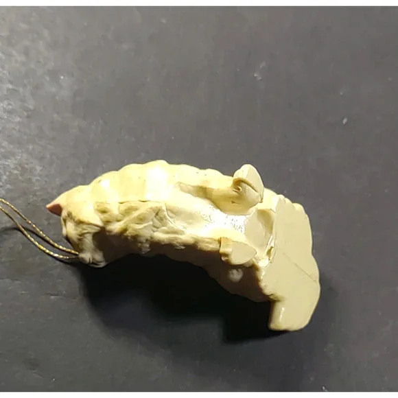 Vintage White Person Cat Plastic Christmas Ornament Blue Eyes - Picture 6 of 7